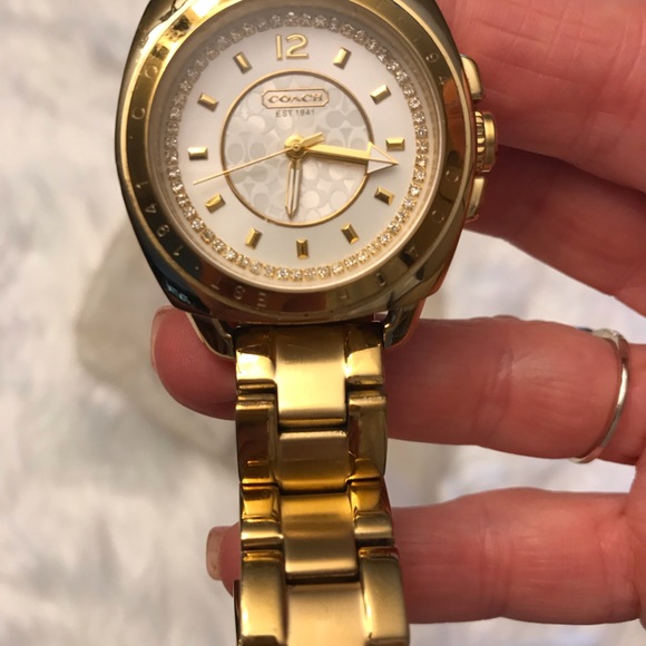 Coach Gold Tone Watch - Picture 2 of 8